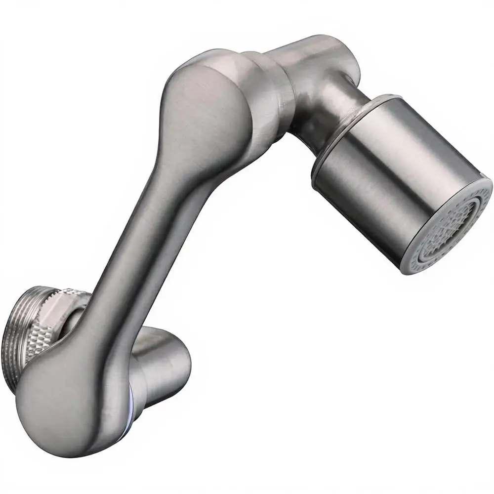 1080° Rotating Bathroom Faucet Extender Adapter for Kitchen Sink in Brushed Nickel Finish
1080° Rotating Bathroom Faucet Extender Adapter for Kitchen Sink in Brushed Nickel Finish