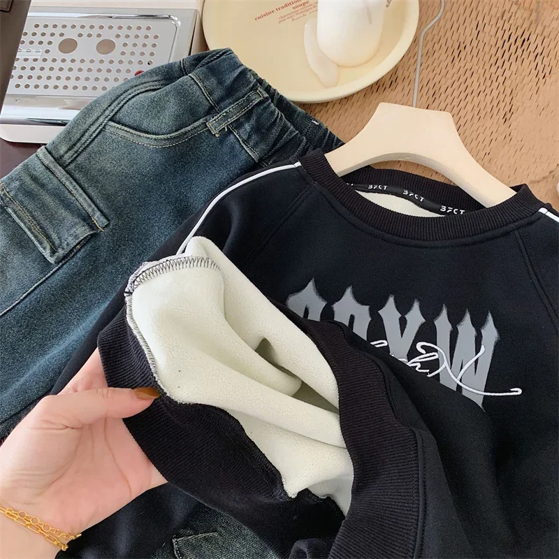 Boys Hoodies Sweatshirts Cotton Tops Outwear 2024 Black Spring Autumn Kids High Quality Children's Clothing
Boys Hoodies Sweatshirts Cotton Tops Outwear 2024 Black Spring Autumn Kids High Quality Children's Clothing