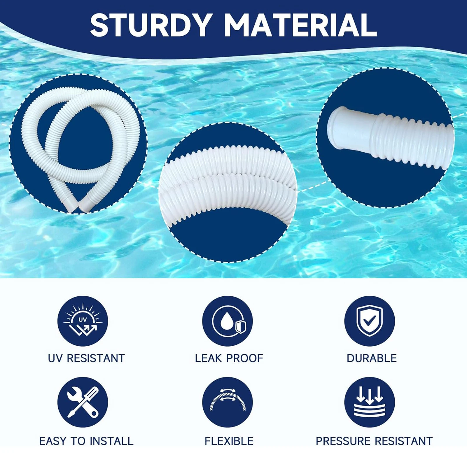 Above Ground Pools Pool Hoses Swimming Pool Filter Hose Replacement Kit Suitable for 300PH 330PH 530PH
Above Ground Pools Pool Hoses Swimming Pool Filter Hose Replacement Kit Suitable for 300PH 330PH 530PH