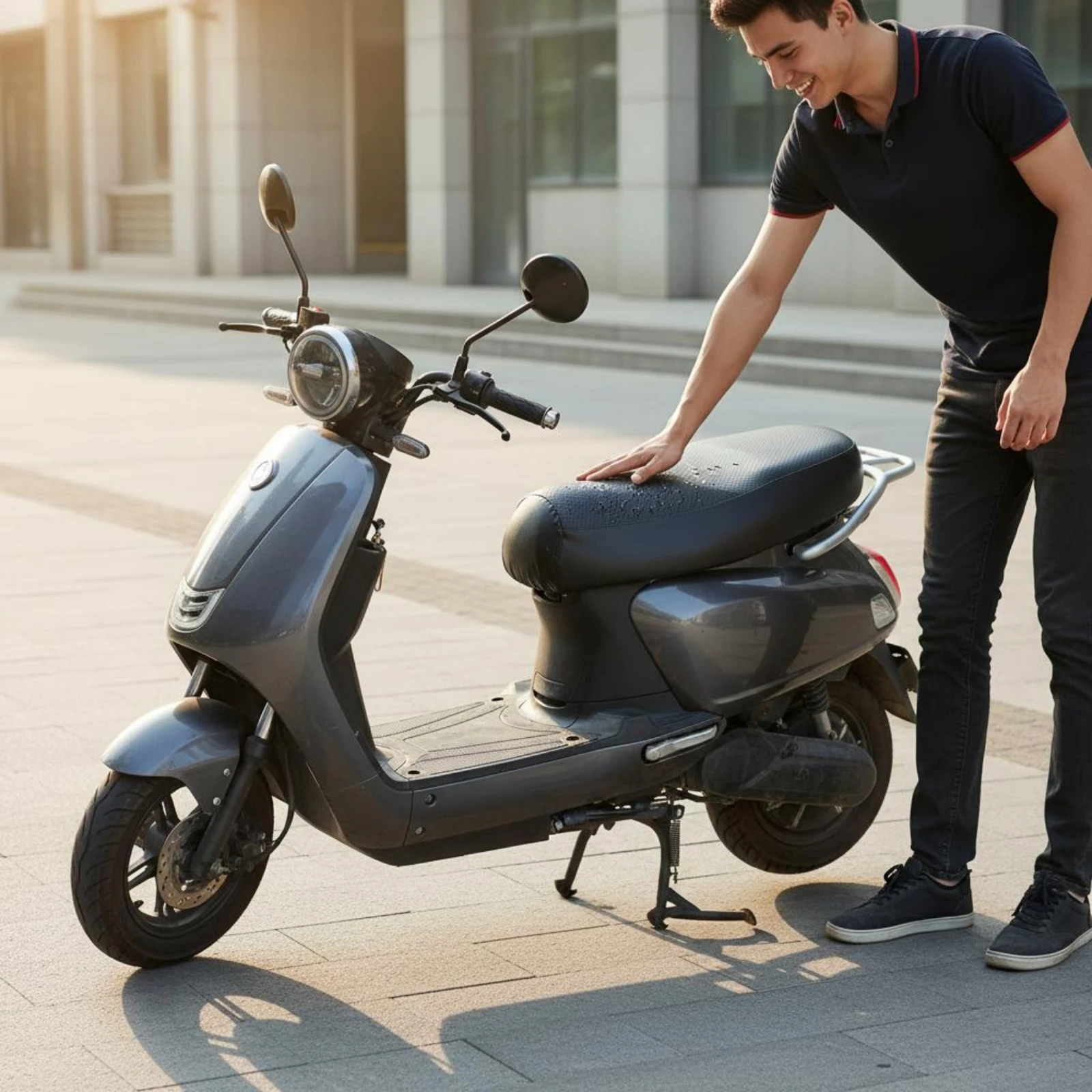 Motorcycle Seat Cover Sun Protection Scooter Seat Cover Vehicle Accessory Anti-Slip Cooling for Daily Commuting, Outdoor Parking
Motorcycle Seat Cover Sun Protection Scooter Seat Cover Vehicle Accessory Anti-Slip Cooling for Daily Commuting, Outdoor Parking