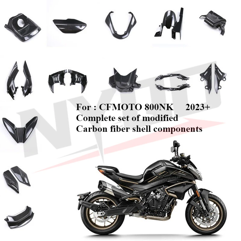 Suitable for CFMOTO Chunfeng 800NK Xiling motorcycle carbon fiber shell full set of modified parts 2023 + motorcycle accessories
Suitable for CFMOTO Chunfeng 800NK Xiling motorcycle carbon fiber shell full set of modified parts 2023 + motorcycle accessories