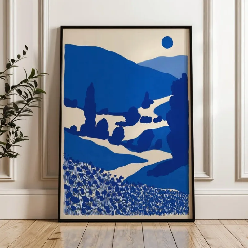 2D/Flat Frameless Blue Landscape Canvas Poster, Minimalist Abstract Wall Art Print for Living Room and Bedroom Decortions Gifts
2D/Flat Frameless Blue Landscape Canvas Poster, Minimalist Abstract Wall Art Print for Living Room and Bedroom Decortions Gifts