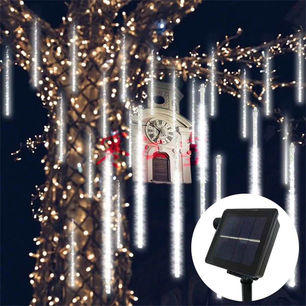 8 Tubes Solar Meteor Shower Rain LED String Lights Icicle Tree Lights Outdoor Raindrop Lamp For Yard Party Patio Xmas Decor
8 Tubes Solar Meteor Shower Rain LED String Lights Icicle Tree Lights Outdoor Raindrop Lamp For Yard Party Patio Xmas Decor
