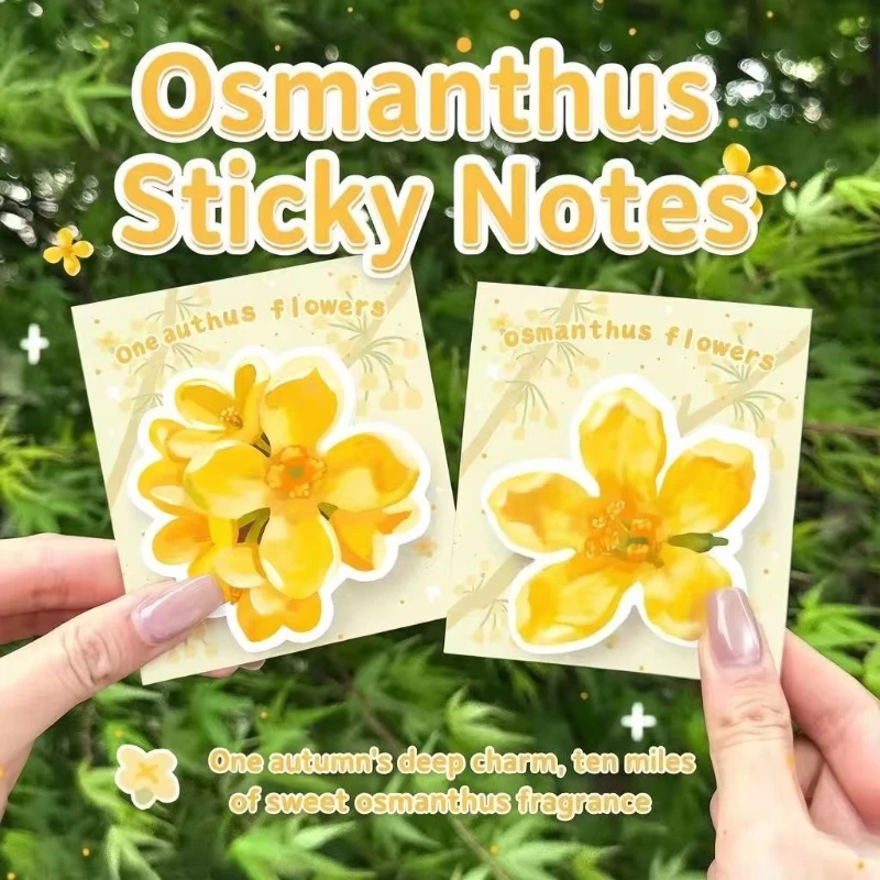 Gift ins cute special shaped osmanthus sticky notes students can tear message high value flowers times sticker Kawai stationery
Gift ins cute special shaped osmanthus sticky notes students can tear message high value flowers times sticker Kawai stationery