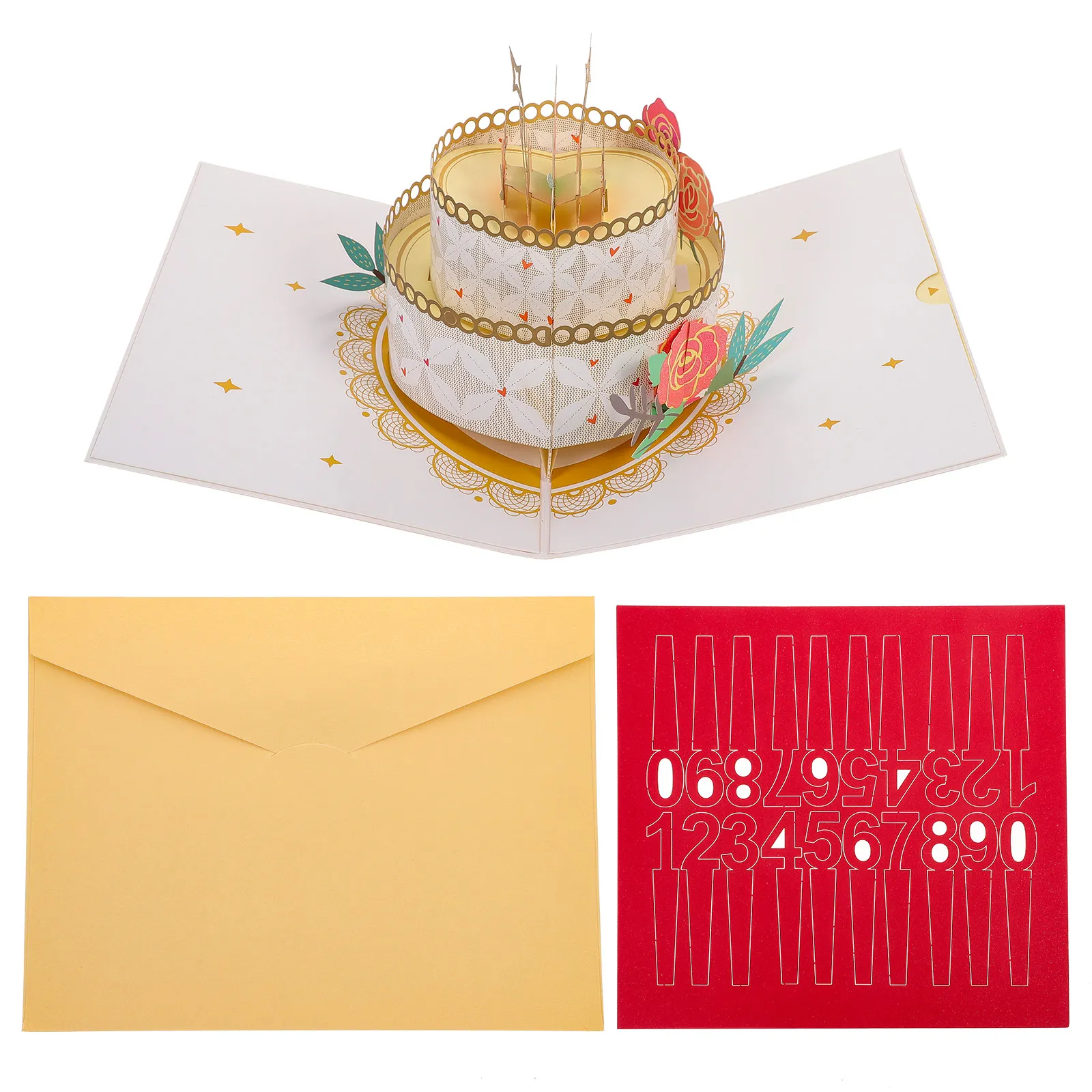 Rose Cake 3D Flower Birthday Greeting Card Creative Pop-Up Design for Women Gift Cards Valentines Day Cards
Rose Cake 3D Flower Birthday Greeting Card Creative Pop-Up Design for Women Gift Cards Valentines Day Cards