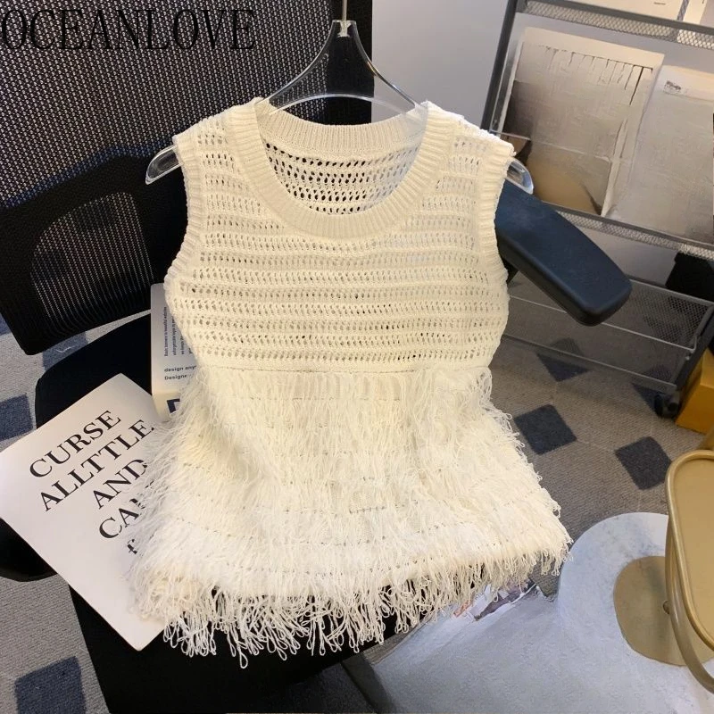 OCEANLOVE богемные тонкие свитера женские топы с кисточками с вырезами весна-лето короткие жилеты корейская мода милые пуловеры
OCEANLOVE богемные тонкие свитера женские топы с кисточками с вырезами весна-лето короткие жилеты корейская мода милые пуловеры