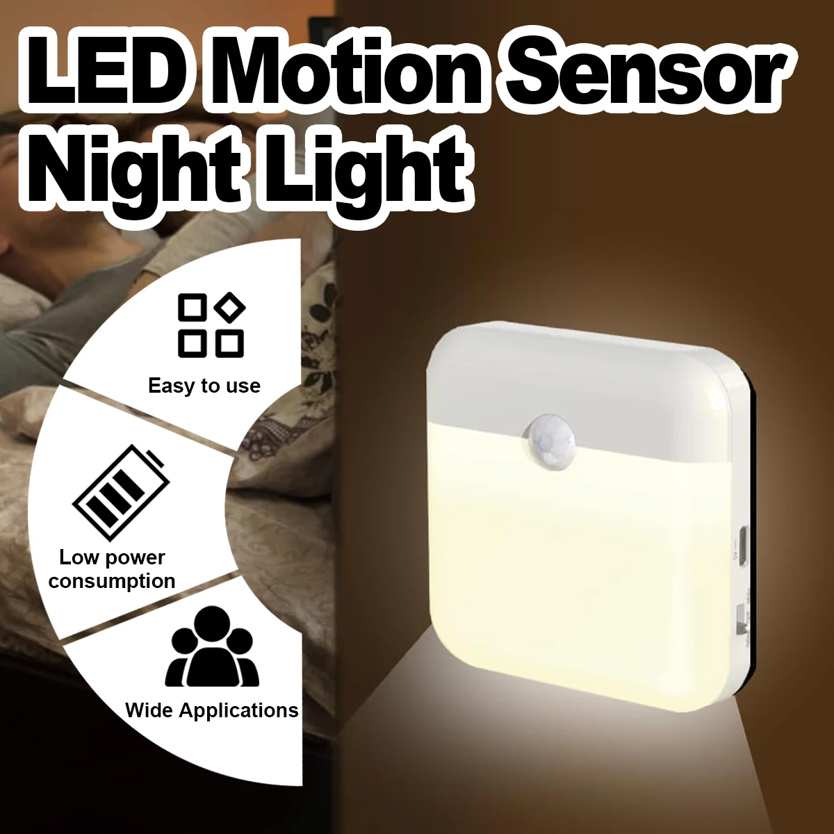 Motion Sensor Led Night Light Rechargeable Smart Wireless Wall Square Usb Magnetic 2-colors Bedroom Lamp Cabinet Lights Corridor
Motion Sensor Led Night Light Rechargeable Smart Wireless Wall Square Usb Magnetic 2-colors Bedroom Lamp Cabinet Lights Corridor