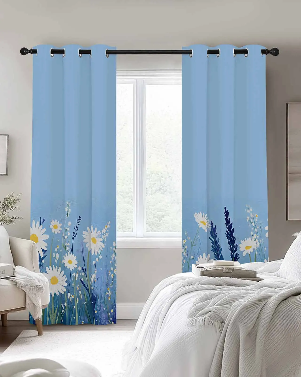 Spring Blue Flowers Pastoral Print Curtains For Kitchen Bedroom Window Treatment Curtains for Living Room Home Decor Drapes
Spring Blue Flowers Pastoral Print Curtains For Kitchen Bedroom Window Treatment Curtains for Living Room Home Decor Drapes