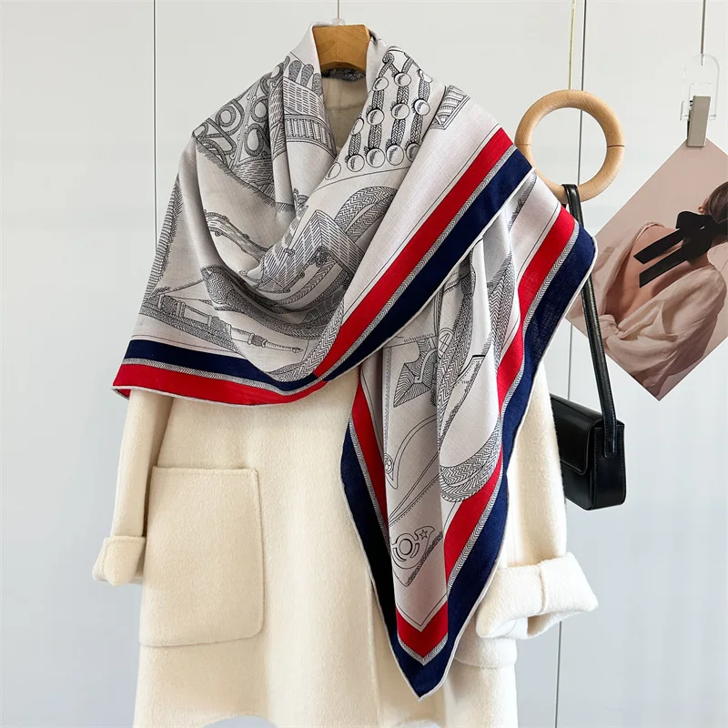 High-end silk wool scarf femininity versatile warm silk wool large square scarf air-conditioned room warm big coat
High-end silk wool scarf femininity versatile warm silk wool large square scarf air-conditioned room warm big coat