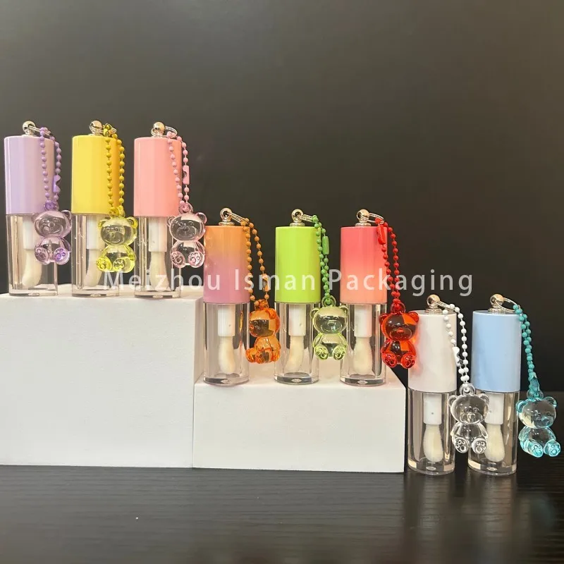 50Pcs Cosmetics Bear Keychain White Pink Clear Lipgloss Packaging Cute Bottle With Big Wand Lip Gloss Tubes With Hook Chain 4ml
50Pcs Cosmetics Bear Keychain White Pink Clear Lipgloss Packaging Cute Bottle With Big Wand Lip Gloss Tubes With Hook Chain 4ml