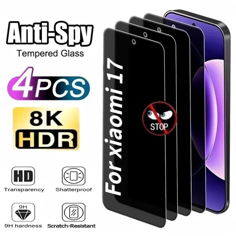 4Pcs Anti Spy Tempered Glass for Xiaomi 17 Pro Max 17 Pro 15 14 13 15T 14T 13T 12T Pro 12 11 Lite Anti-Scratch Screen Protector
4Pcs Anti Spy Tempered Glass for Xiaomi 17 Pro Max 17 Pro 15 14 13 15T 14T 13T 12T Pro 12 11 Lite Anti-Scratch Screen Protector