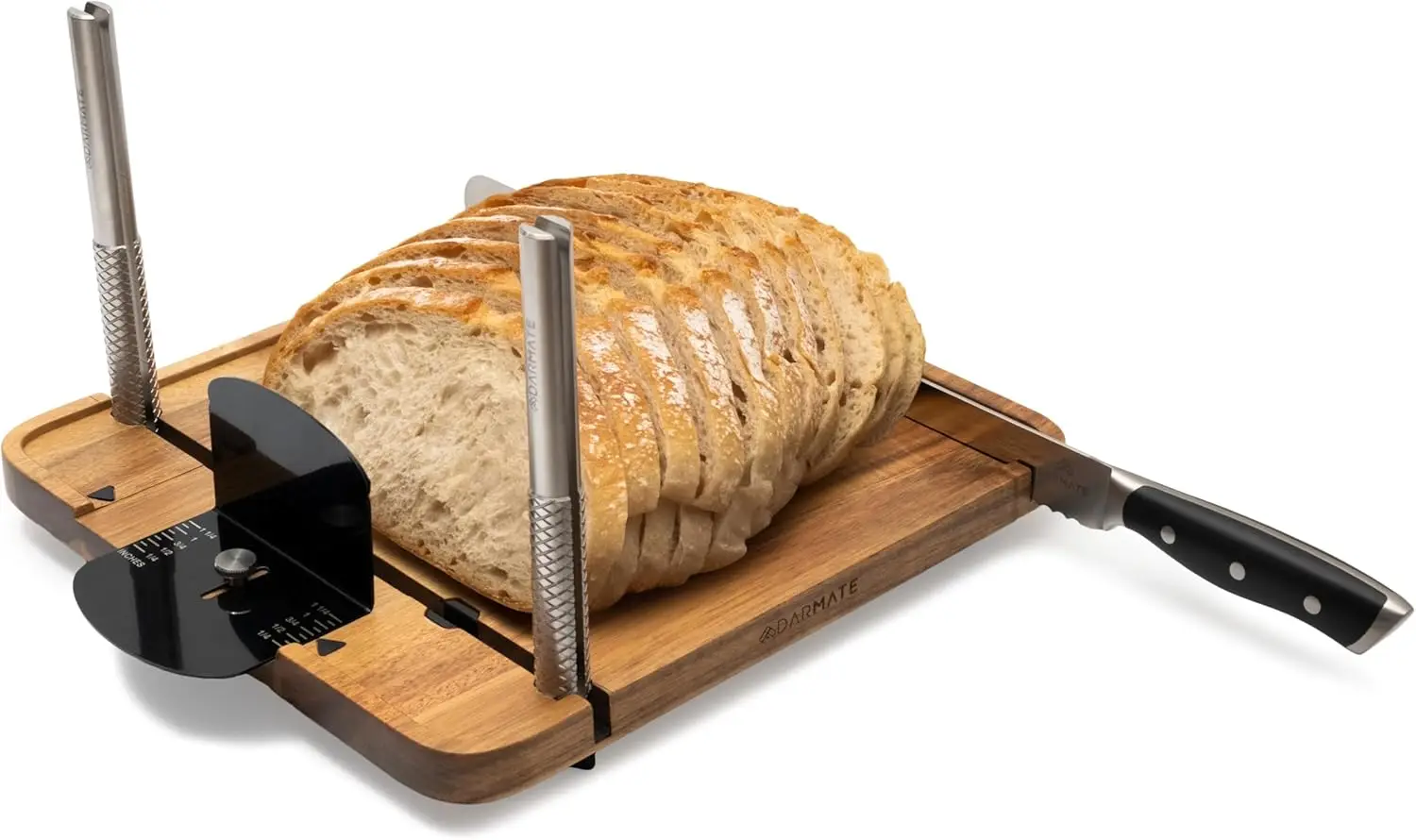 Adjustable Bread Slicer with Knife – Stainless Steel Guides, Fits Loaves up to 10 Inches for Uniform Slices
Adjustable Bread Slicer with Knife – Stainless Steel Guides, Fits Loaves up to 10 Inches for Uniform Slices