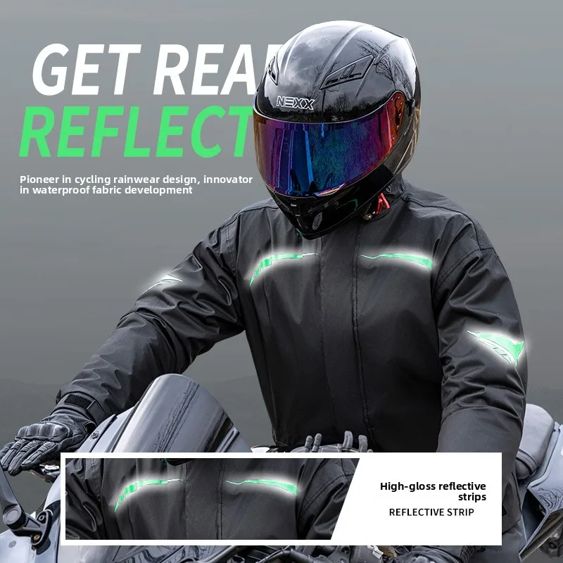 Unisex Split Motorcycle Rain Suit, Full Body Waterproof Raincoat, Rainstorm Proof for Electric Cycling & Riding
Unisex Split Motorcycle Rain Suit, Full Body Waterproof Raincoat, Rainstorm Proof for Electric Cycling & Riding
