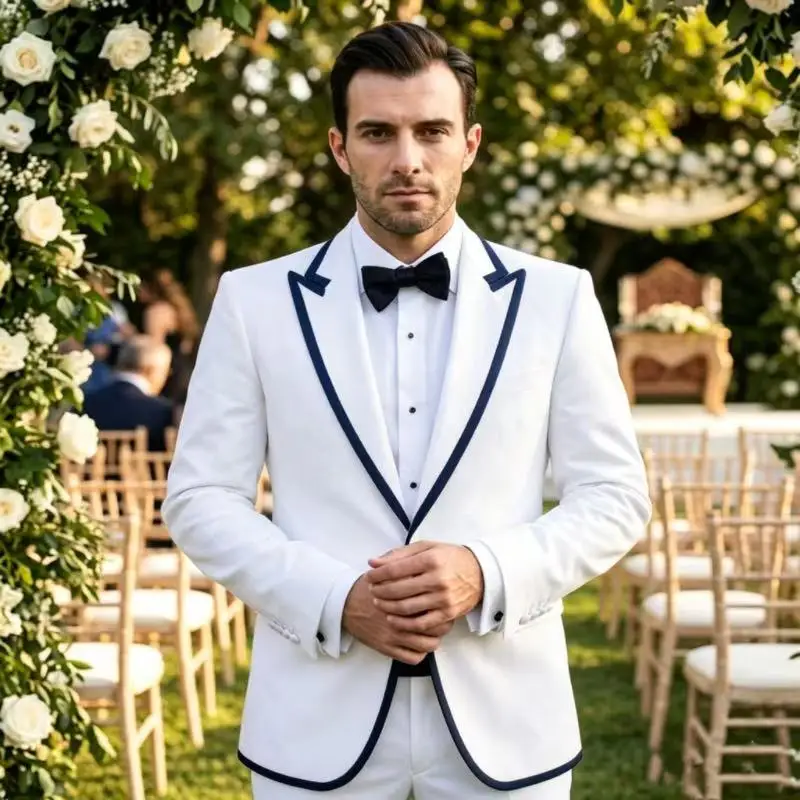 Men Formal Tuxedo Suits Slim Fit Single Breasted Flap Pocket 2 Pieces Suit Formal Wedding Groom Party Costume (Jacket + Pants)
Men Formal Tuxedo Suits Slim Fit Single Breasted Flap Pocket 2 Pieces Suit Formal Wedding Groom Party Costume (Jacket + Pants)