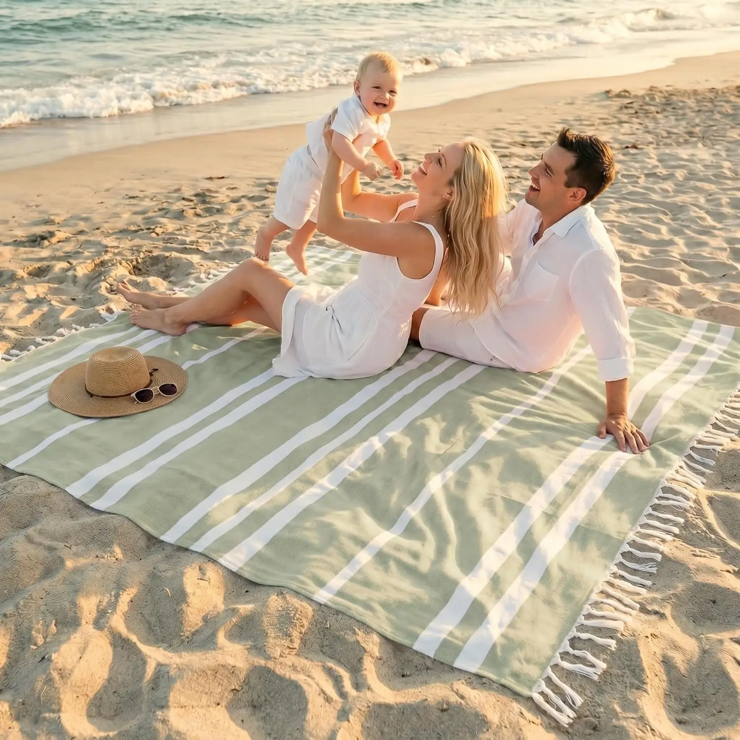 Extra Large Beach Blanket with Tassels - Soft Oversized Turkish-Style Towel for Family Beach Days, Lightweight Quick-Dry Picnic
Extra Large Beach Blanket with Tassels - Soft Oversized Turkish-Style Towel for Family Beach Days, Lightweight Quick-Dry Picnic