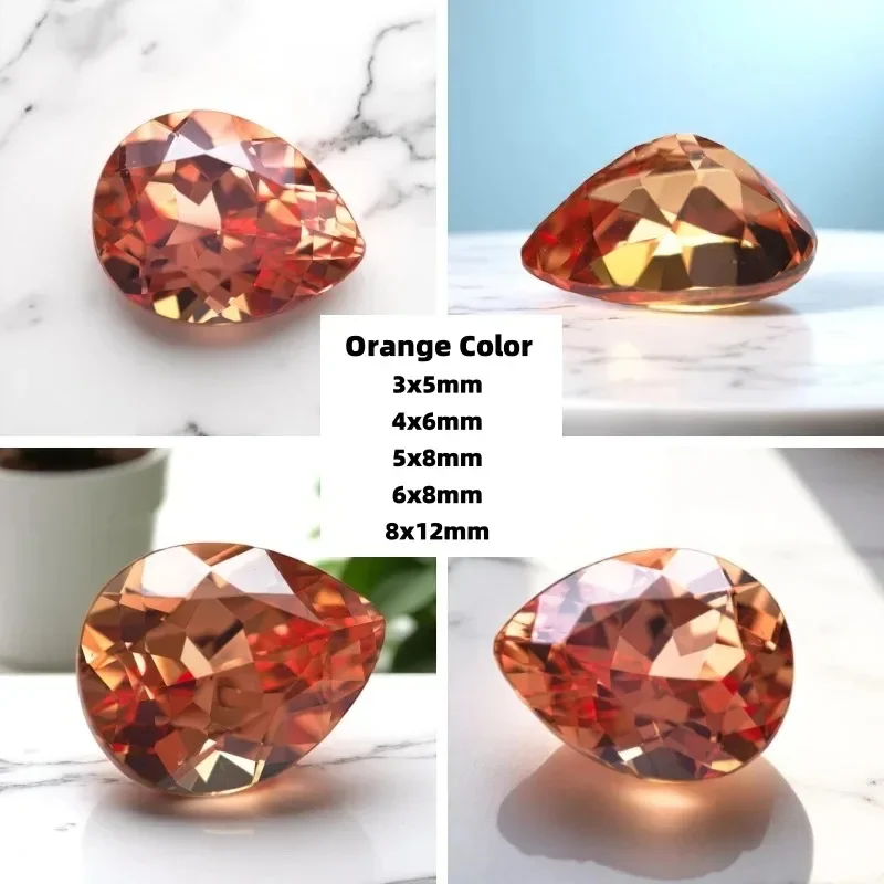 TopLab Grown Sapphire Gemstone Pear Shape DIY Charms Jewelry Earring Rings Making Main Materials Selectable Certificate
TopLab Grown Sapphire Gemstone Pear Shape DIY Charms Jewelry Earring Rings Making Main Materials Selectable Certificate