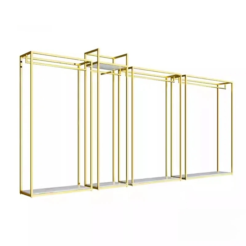 Элитная вешалка для свадебных платьев: золотая железная напольная стойка для демонстрации одежды в магазинах класса люкс
Элитная вешалка для свадебных платьев: золотая железная напольная стойка для демонстрации одежды в магазинах класса люкс