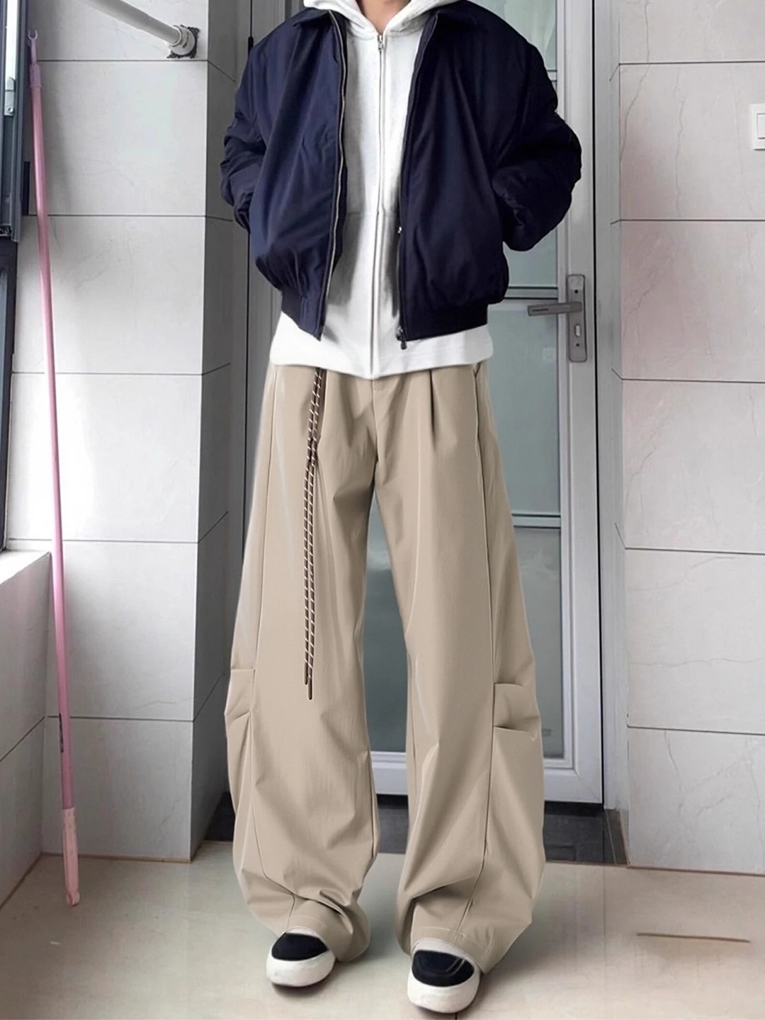 Khaki Folded Knife Wide Leg Pants Men's Autumn Winter American High Street Workwear Cleanfit Straight Micro Flared Trousers
Khaki Folded Knife Wide Leg Pants Men's Autumn Winter American High Street Workwear Cleanfit Straight Micro Flared Trousers