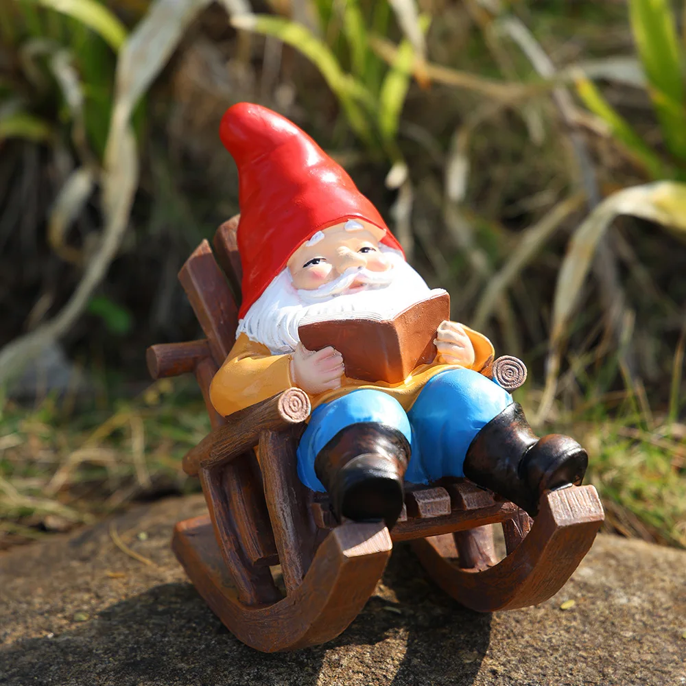 Funny Figurines Christmas Rocking Chair Reading Dwarf Cartoon Resin Craft Home Garden Decor For Fairy Tale Miniature Ornament
Funny Figurines Christmas Rocking Chair Reading Dwarf Cartoon Resin Craft Home Garden Decor For Fairy Tale Miniature Ornament