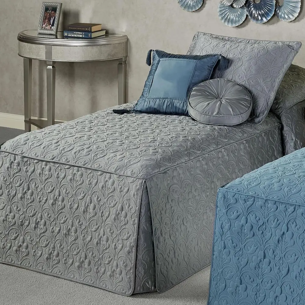 Cambridge Classic Luxury Bedding | Neutral Warm Gray Solid Color Polyester Satin | Elaborate Damask Quilting | 2 Piece Bed Set I
Cambridge Classic Luxury Bedding | Neutral Warm Gray Solid Color Polyester Satin | Elaborate Damask Quilting | 2 Piece Bed Set I