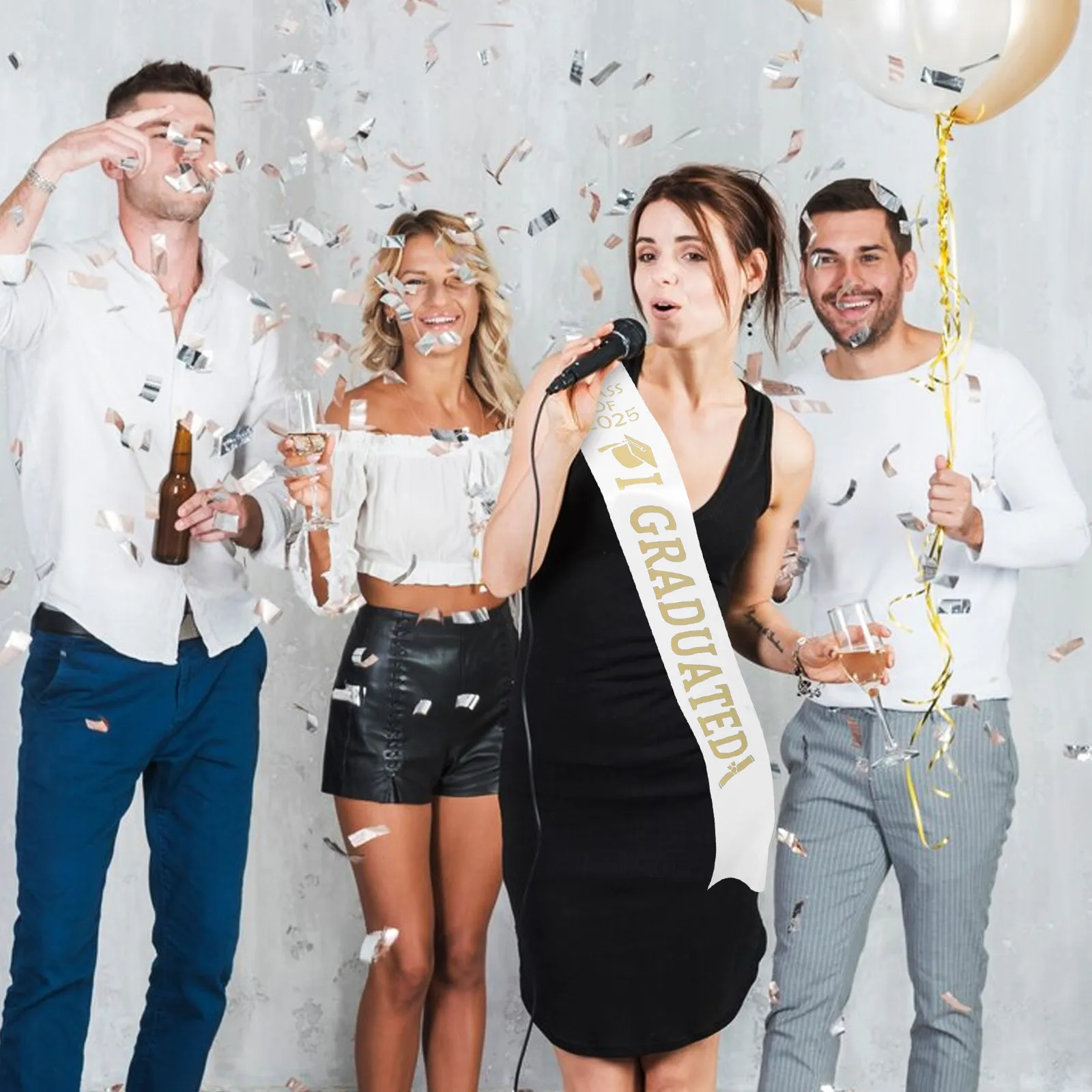 Class of 2025 Graduation Party Sash Adjustable Comfortable Soft Material Graduation Decoration Sashes for Doctoral Master
Class of 2025 Graduation Party Sash Adjustable Comfortable Soft Material Graduation Decoration Sashes for Doctoral Master