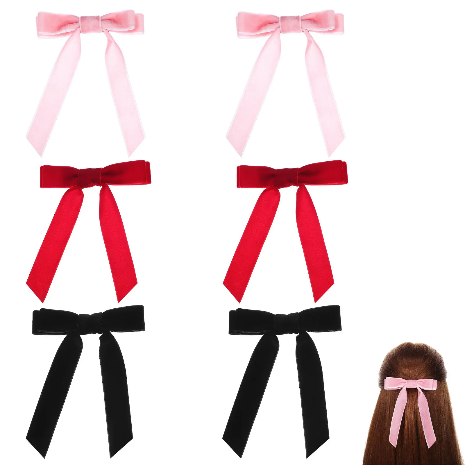 6Pcs Stylish Hair Bow Clips Textured Secure Hold Wide Application Festival Performance Elegant Hair Bows for Teen
6Pcs Stylish Hair Bow Clips Textured Secure Hold Wide Application Festival Performance Elegant Hair Bows for Teen