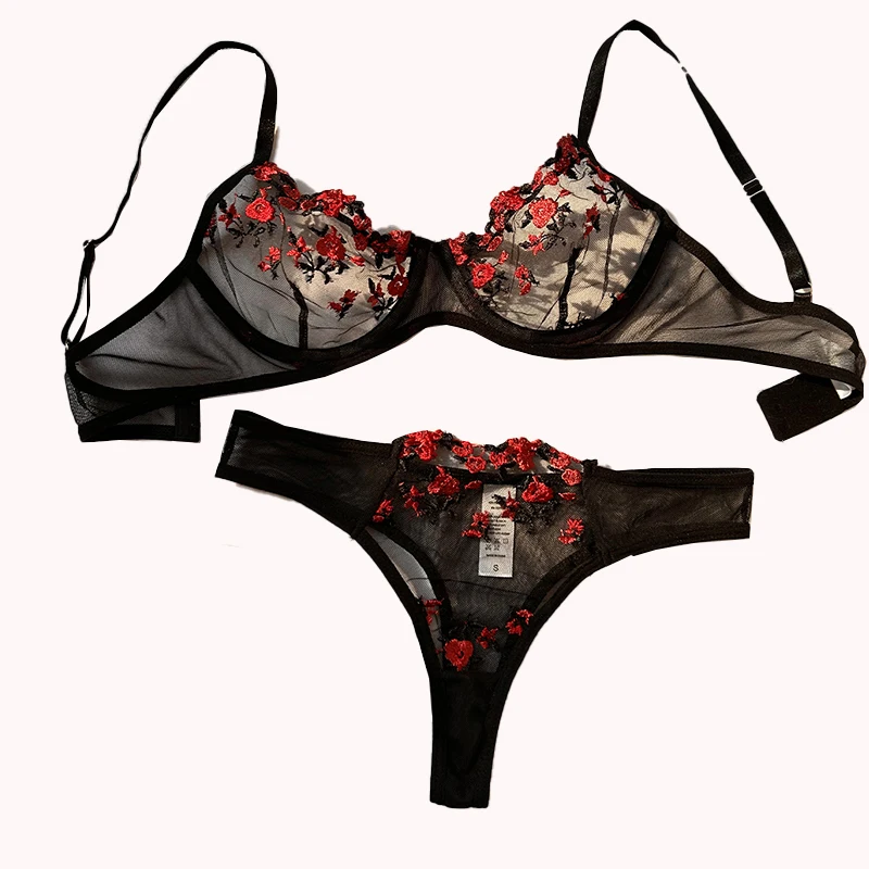 Transparent Women Underwear Fairy Embroidery Brief Set Black Sexy Lingerie Lace Delicate Bra Kit Push Up Breves Sets Erotic Bras
Transparent Women Underwear Fairy Embroidery Brief Set Black Sexy Lingerie Lace Delicate Bra Kit Push Up Breves Sets Erotic Bras
