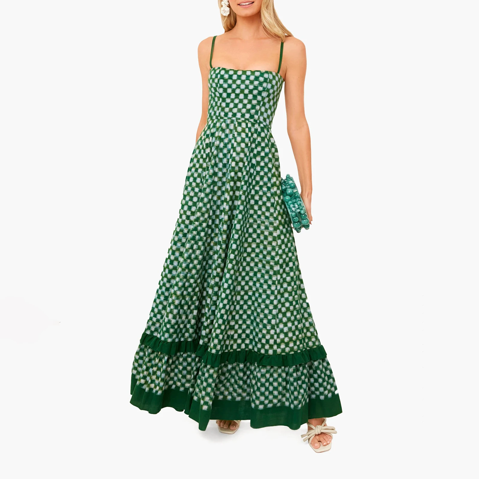 Women 2024 Summer Boho Flowy Dress Elegant Plaid Print Maxi Dress Y2k Sleeveless Spaghetti Strap Slip Dress
Women 2024 Summer Boho Flowy Dress Elegant Plaid Print Maxi Dress Y2k Sleeveless Spaghetti Strap Slip Dress