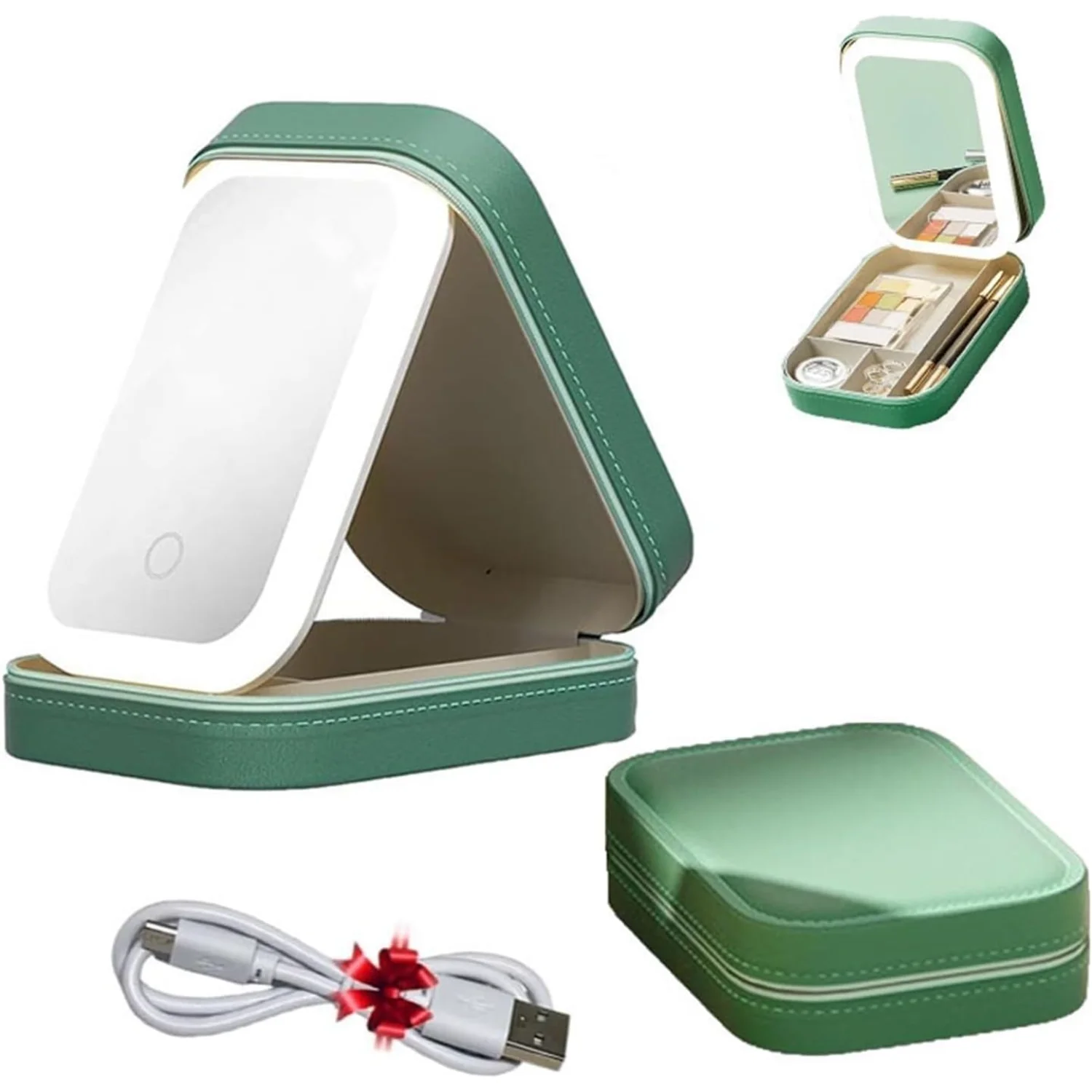 Lovelife LED Three Color Adjustable Makeup Vanity with Jewelry Box, Rechargeable Lighted Makeup (White) Draw string bags Viaje
Lovelife LED Three Color Adjustable Makeup Vanity with Jewelry Box, Rechargeable Lighted Makeup (White) Draw string bags Viaje