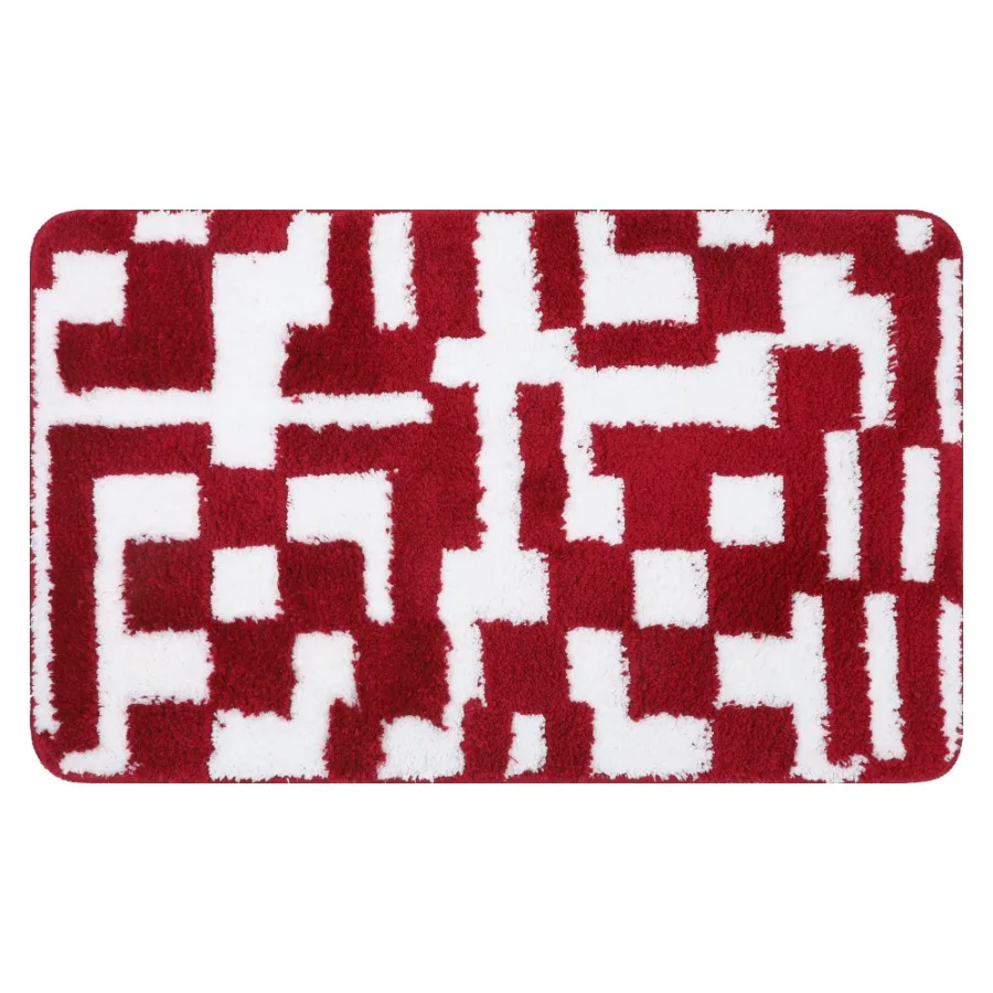 Geometric Patterns Bathroom Rugs Soft Absorbent Bath Rugs Red 20" x 32"
Geometric Patterns Bathroom Rugs Soft Absorbent Bath Rugs Red 20" x 32"