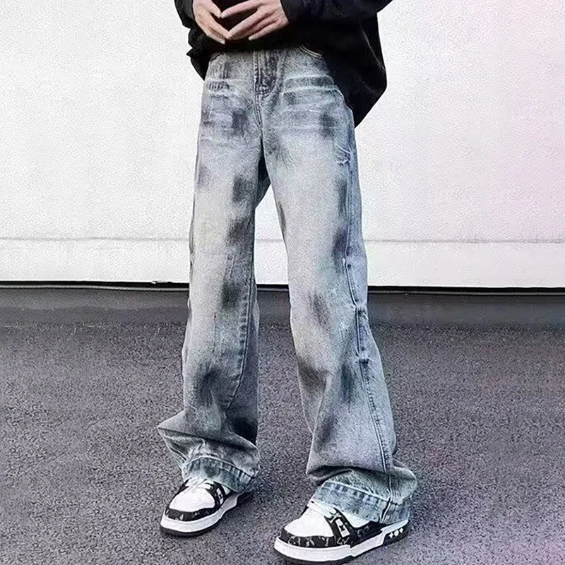 Splash Ink Jeans Men Punk Baggy Wide Leg Jeans High Street Washed Stretch Soft Straight Denim Cargo Pants Gothic Trousers Male
Splash Ink Jeans Men Punk Baggy Wide Leg Jeans High Street Washed Stretch Soft Straight Denim Cargo Pants Gothic Trousers Male