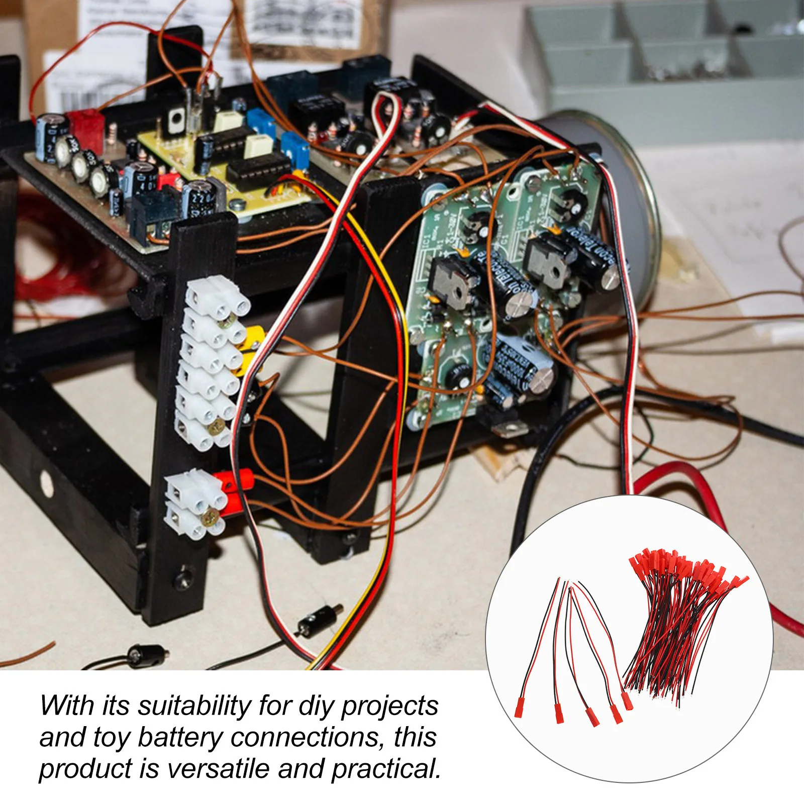 1 set 1 Set Of Connection Wire Pvc Iron Terminal Connector Cable, Male Female Plug For Diy Projects, Crafting
1 set 1 Set Of Connection Wire Pvc Iron Terminal Connector Cable, Male Female Plug For Diy Projects, Crafting