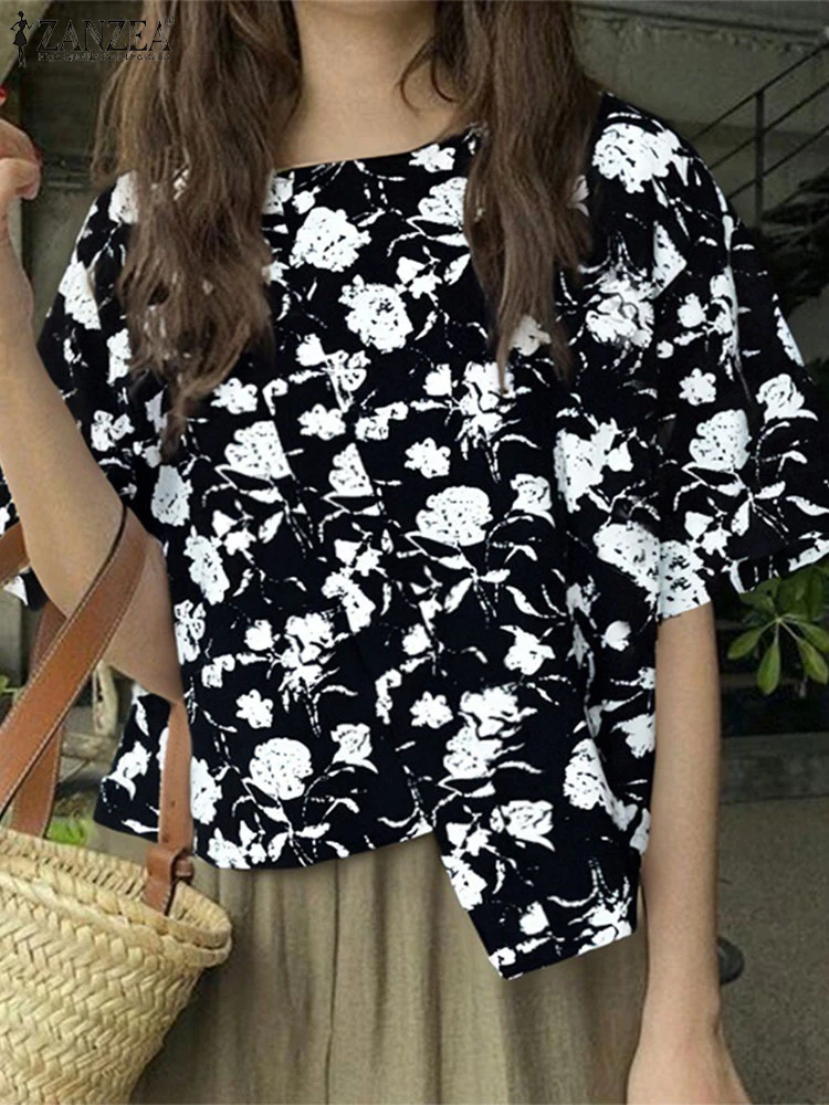 ZANZEA 2025 Fashion Asymmetrical Tops Women Loose Short Sleeve Summer Blouses Bohemian Printed Shirts Casual Blusas Femininas
ZANZEA 2025 Fashion Asymmetrical Tops Women Loose Short Sleeve Summer Blouses Bohemian Printed Shirts Casual Blusas Femininas