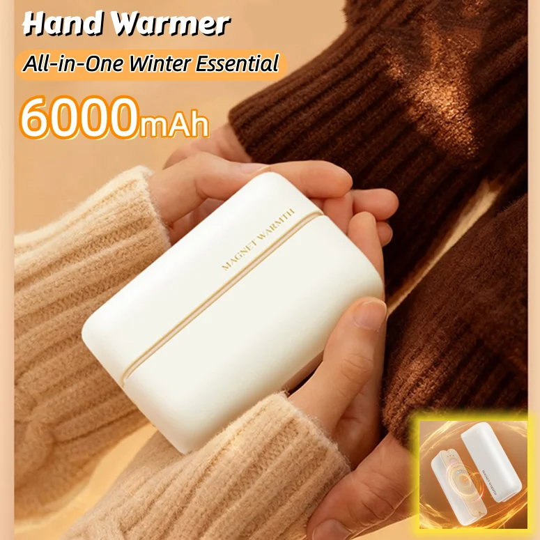 Dual Magnetic Rechargeable Hand Warmer 6000mAh Portable Electric Hot Pack Heater for Office Students Couples Gift 2026 New
Dual Magnetic Rechargeable Hand Warmer 6000mAh Portable Electric Hot Pack Heater for Office Students Couples Gift 2026 New