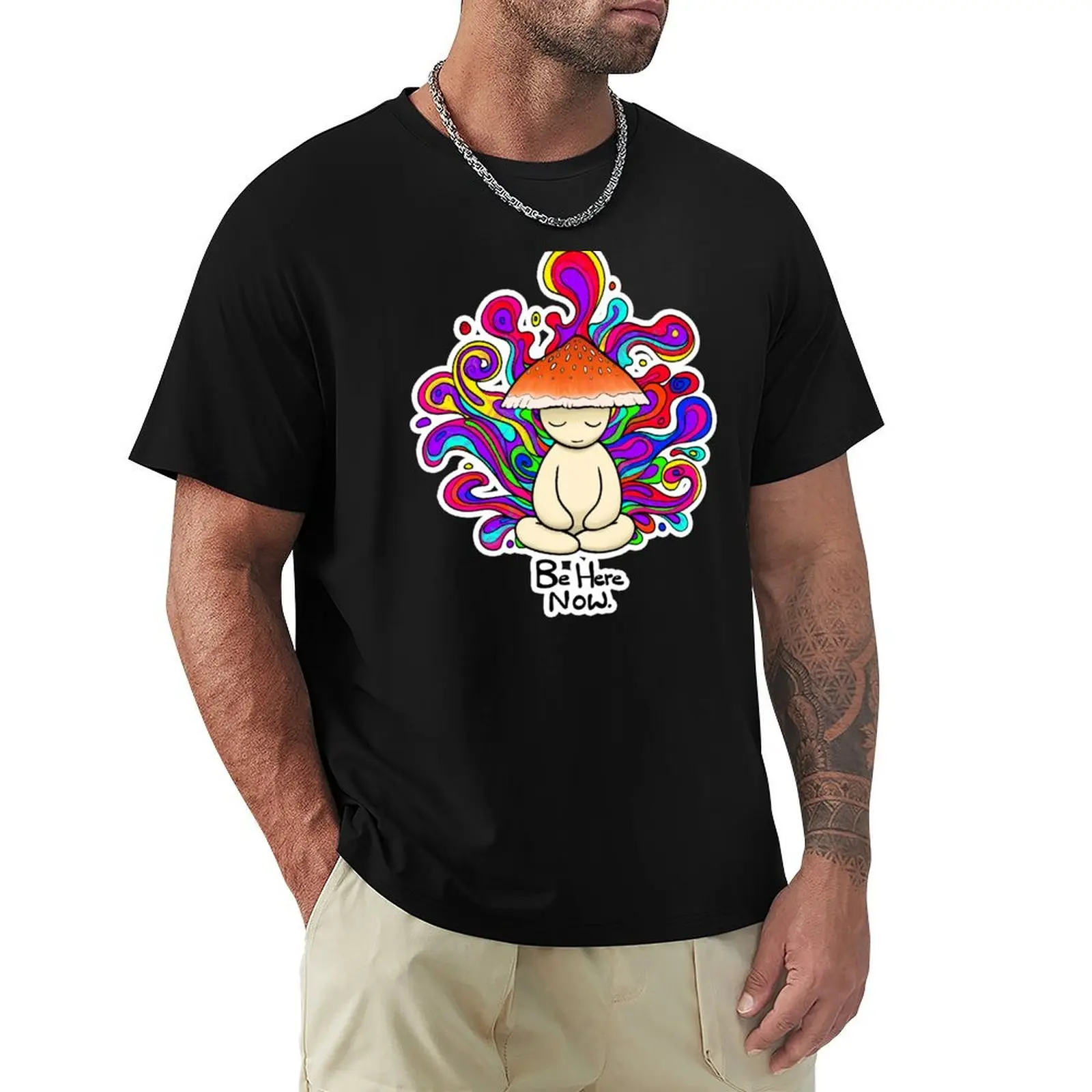 Be Here Now Psychedelic T-Shirt summer clothes tops sports fans T-shirts for men cotton
Be Here Now Psychedelic T-Shirt summer clothes tops sports fans T-shirts for men cotton