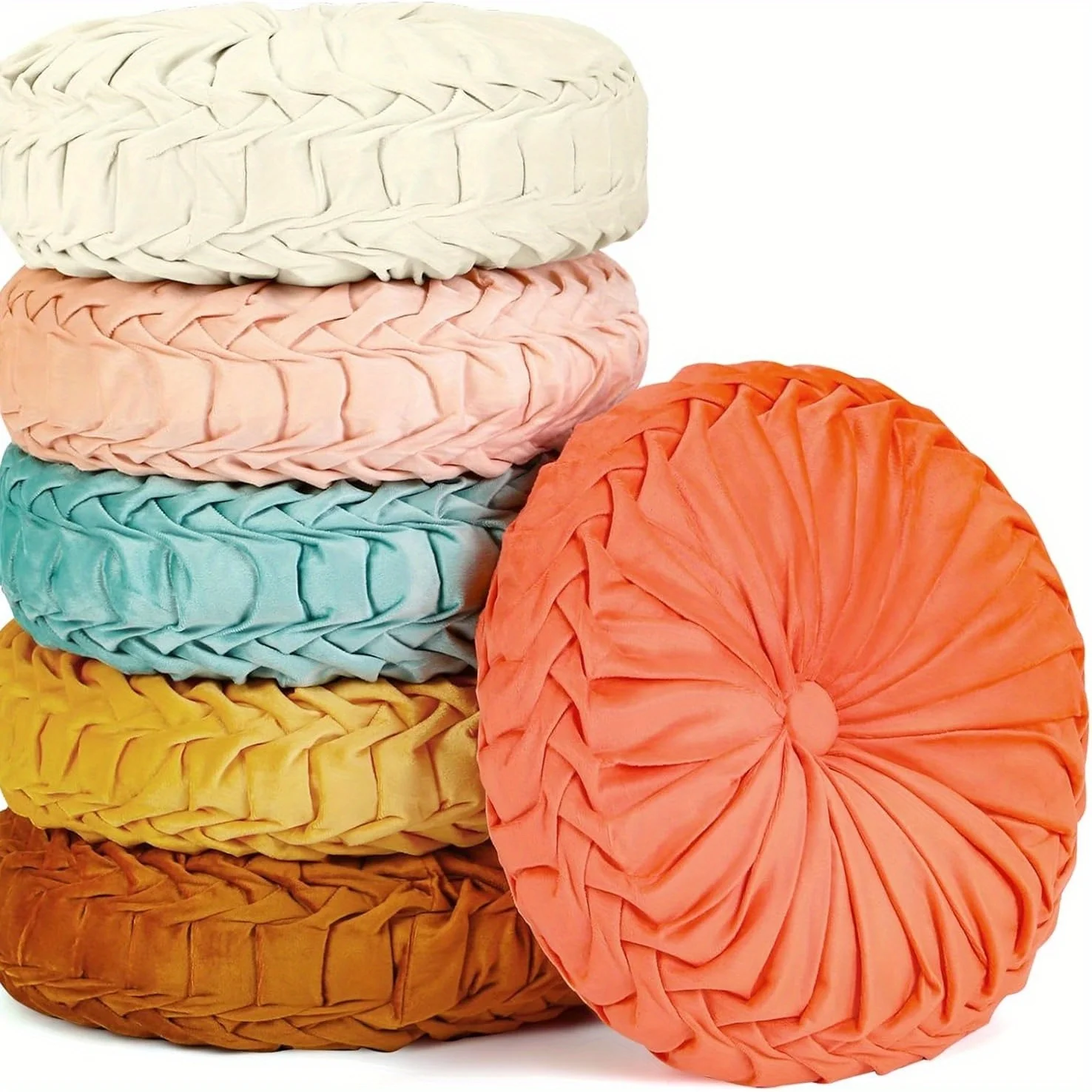 6pcs Floor Pillow Cushions 15inch Round Velvet Throw Pillows Colorful Flexible Cushions Alternative Pillows For Couch Chair Home Office Classroom Decor(Saffron Yellow Color)
6pcs Floor Pillow Cushions 15inch Round Velvet Throw Pillows Colorful Flexible Cushions Alternative Pillows For Couch Chair Home Office Classroom Decor(Saffron Yellow Color)