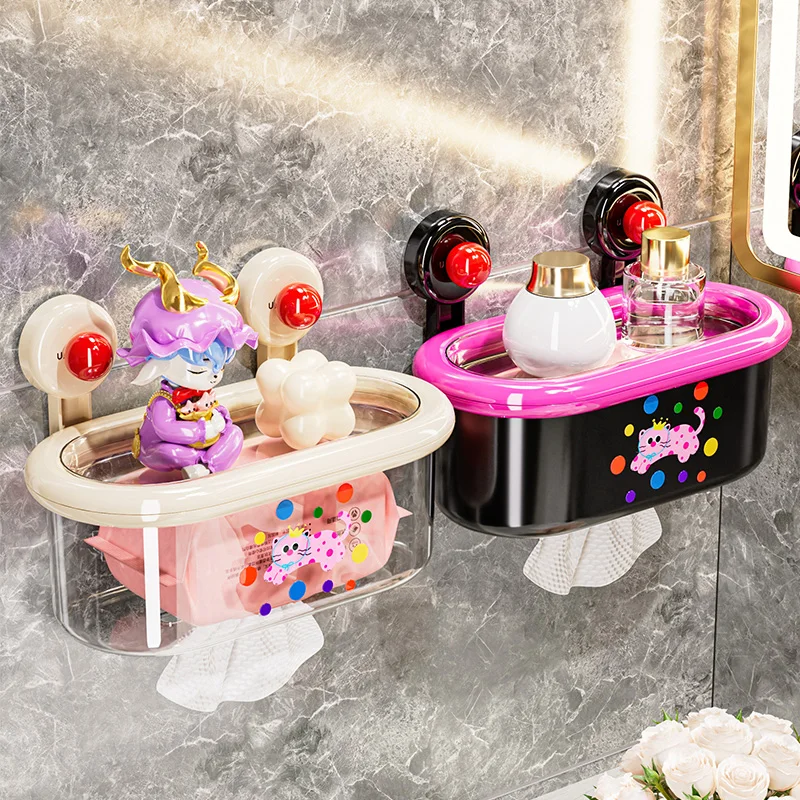 Suction cup tissue box wall mounted no punching waterproof suction paper roll paper storage rack paper accessories for bathroom
Suction cup tissue box wall mounted no punching waterproof suction paper roll paper storage rack paper accessories for bathroom