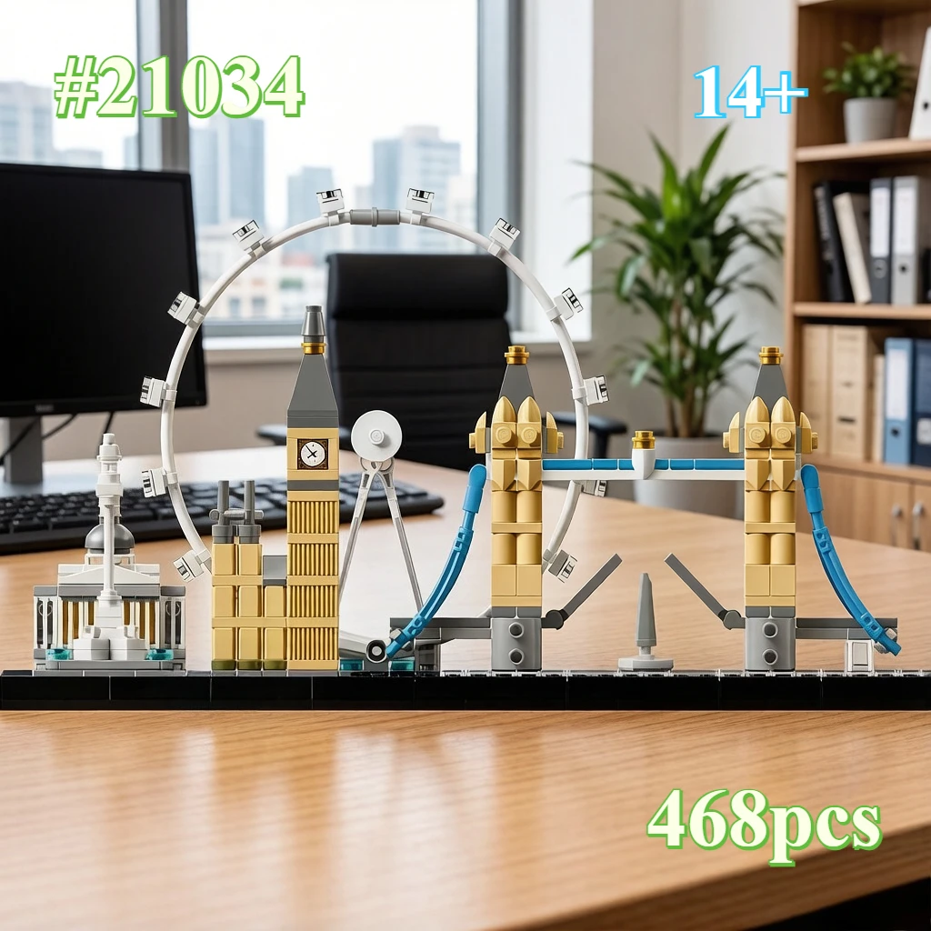 London City Skyline Model 21034 Building Blocks Sets Suitable for Birthday Gifts Compatible with Legoed Particles,468pcs.
London City Skyline Model 21034 Building Blocks Sets Suitable for Birthday Gifts Compatible with Legoed Particles,468pcs.