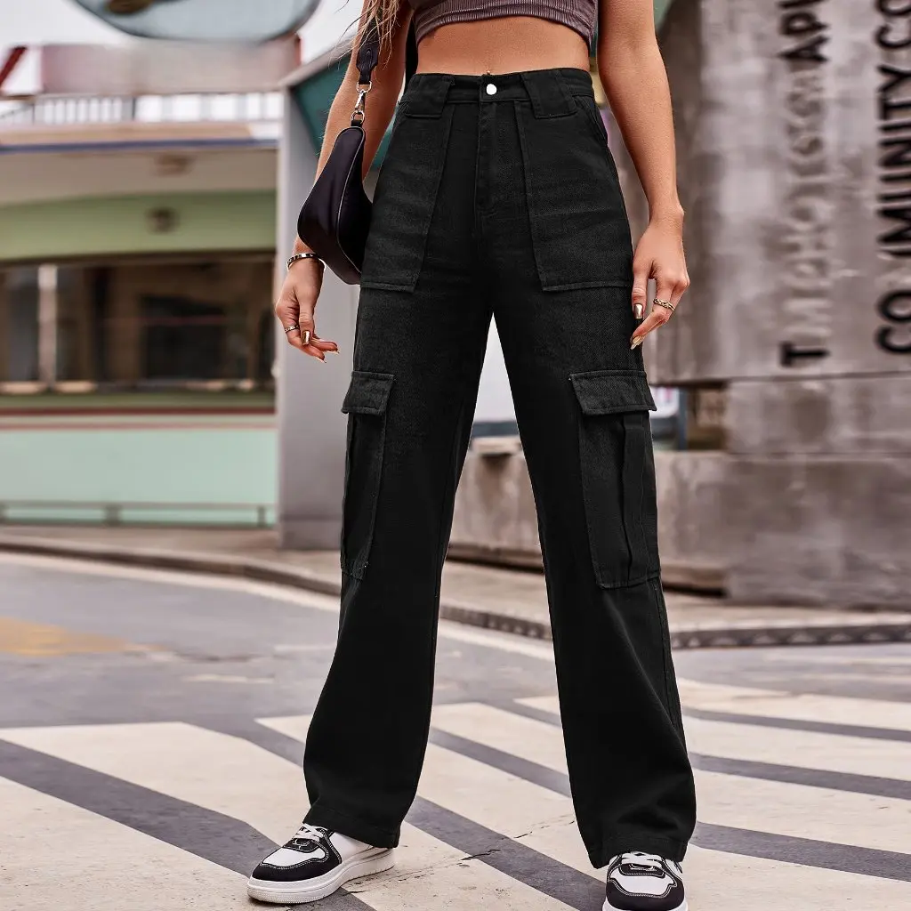Women's Loose Casual Denim Pants Multi-pocket All-match Overalls European And American Style Clothing for Women
Women's Loose Casual Denim Pants Multi-pocket All-match Overalls European And American Style Clothing for Women