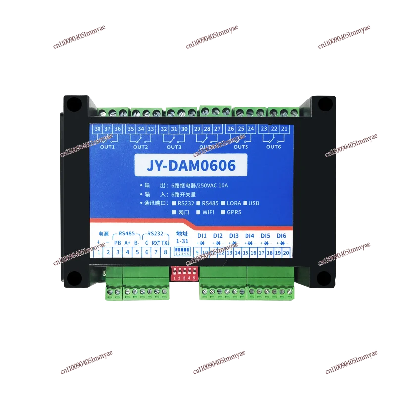 6-Channel Serial Relay Output Switch Input IO Control Module RS485RS232 DAM0606 
6-Channel Serial Relay Output Switch Input IO Control Module RS485RS232 DAM0606
