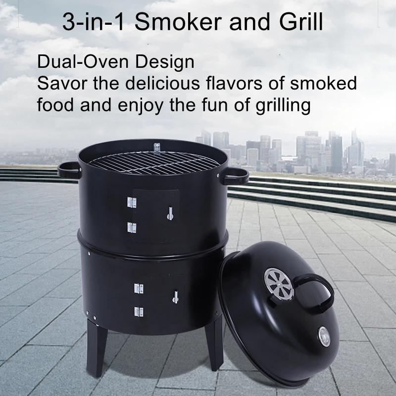 BBQ Smoker, Multi-Function Outdoor Grill, Commercial and Home Use BBQ Oven, Meat Smoker
BBQ Smoker, Multi-Function Outdoor Grill, Commercial and Home Use BBQ Oven, Meat Smoker