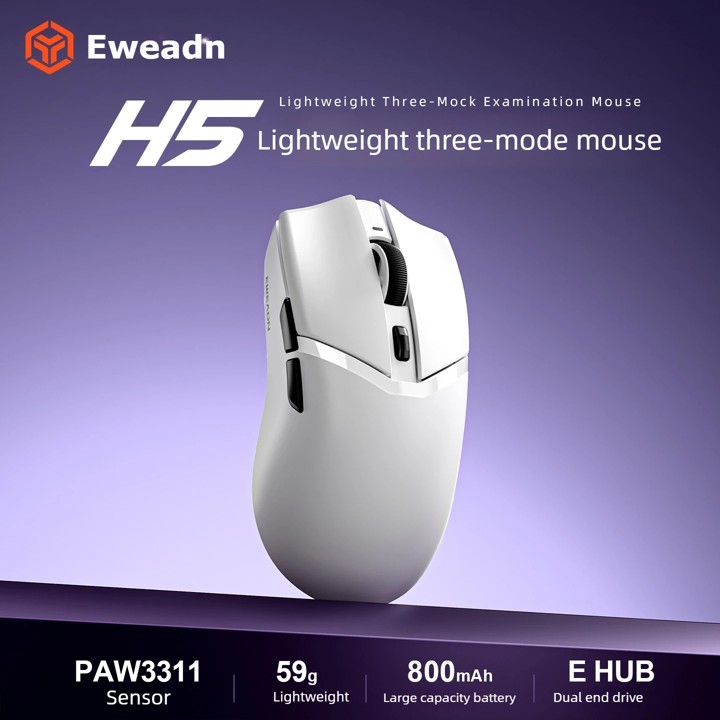 Eweadn H5/H5Pro Wireless Gaming Mouse Lightweight PAW3311 800mAh Tri-Mode Connection 24K DPI Bluetooth Mouse for Win/Xbox/PS/Mac
Eweadn H5/H5Pro Wireless Gaming Mouse Lightweight PAW3311 800mAh Tri-Mode Connection 24K DPI Bluetooth Mouse for Win/Xbox/PS/Mac
