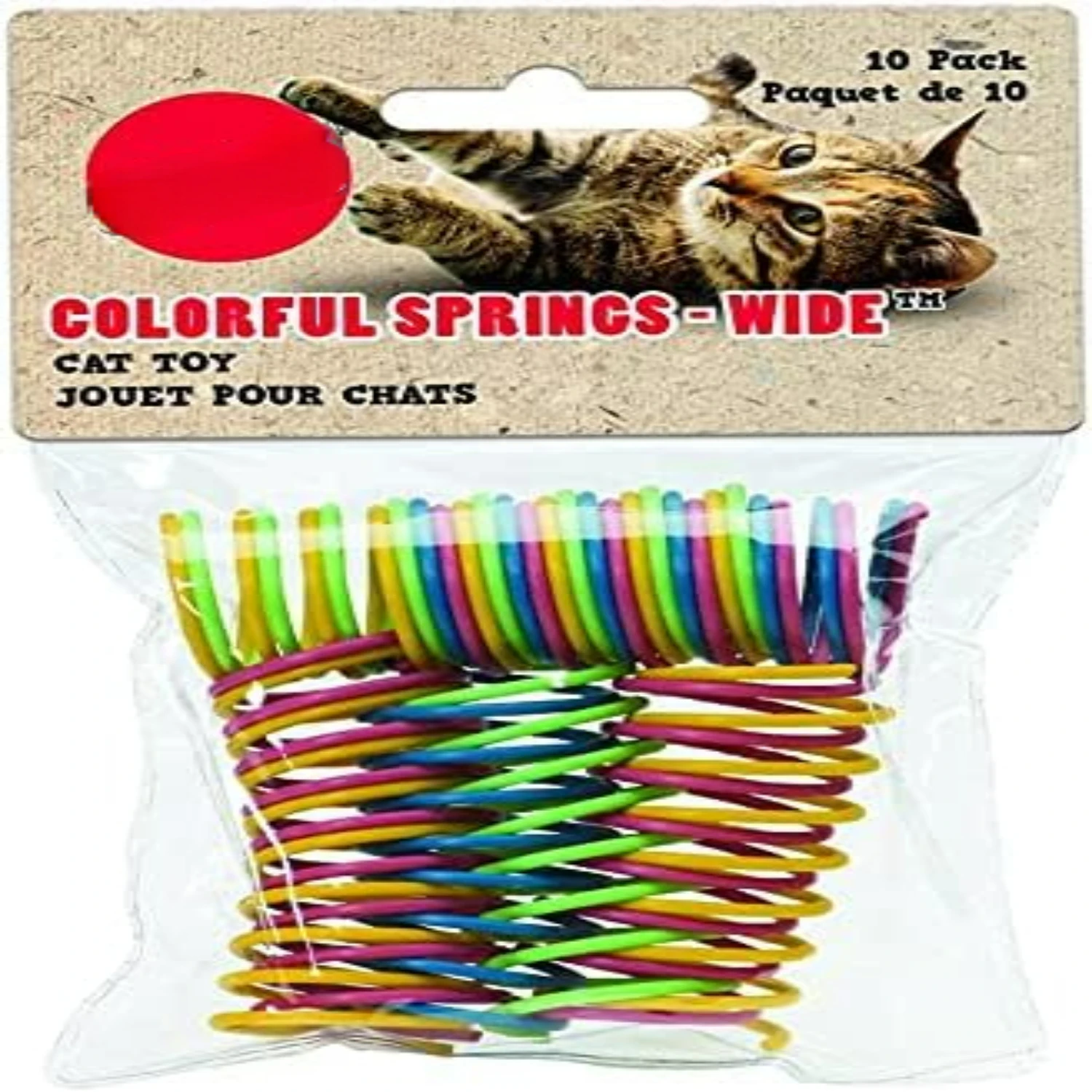 Colorful and Durable Heavy Gauge Plastic Springs Cat Toy - Pack of 55, 10 Count per Pack. Built to Last and Entertain Your Felin
Colorful and Durable Heavy Gauge Plastic Springs Cat Toy - Pack of 55, 10 Count per Pack. Built to Last and Entertain Your Felin