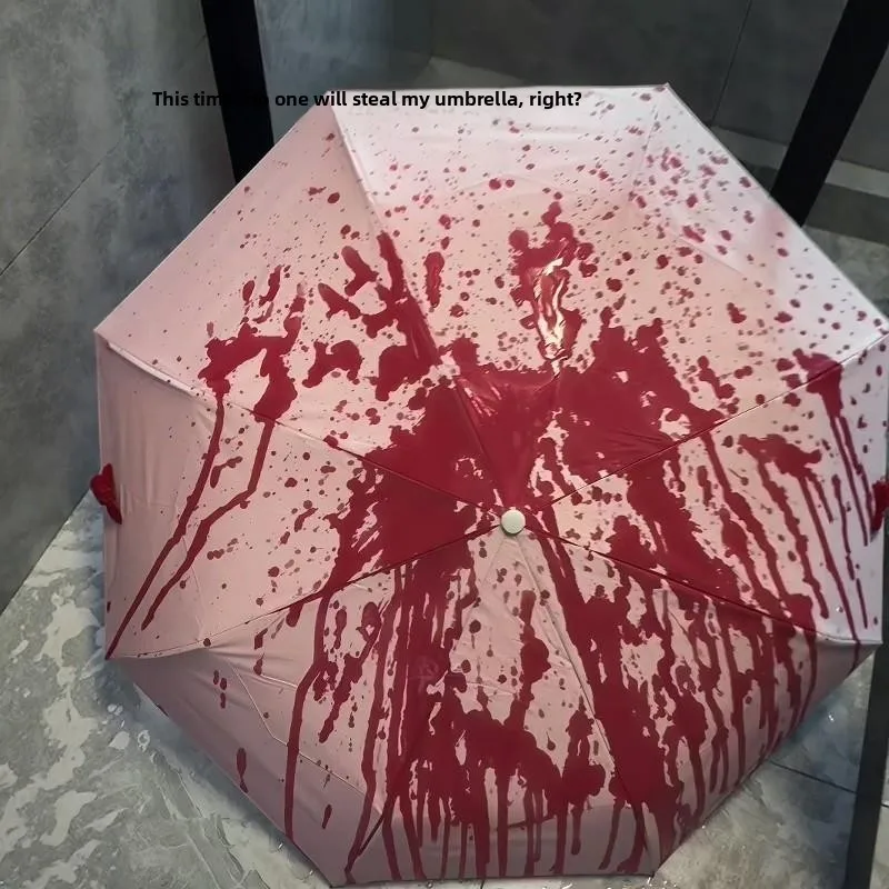 Automatic Three Fold Umbrella Sunshade Rain And Sun Protection Red Color Change When Wet Creative Blood Color Home Daily Use
Automatic Three Fold Umbrella Sunshade Rain And Sun Protection Red Color Change When Wet Creative Blood Color Home Daily Use