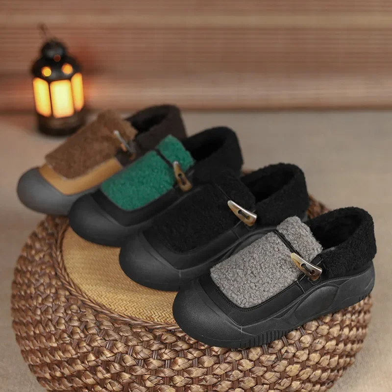 Women’s Felt Sherpa Thick-Sole Shoes Warm Cozy Loafers Outdoor Winter Memory Foam Casual Shoes Slip-On with Fuzzy Plush Lining
Women’s Felt Sherpa Thick-Sole Shoes Warm Cozy Loafers Outdoor Winter Memory Foam Casual Shoes Slip-On with Fuzzy Plush Lining