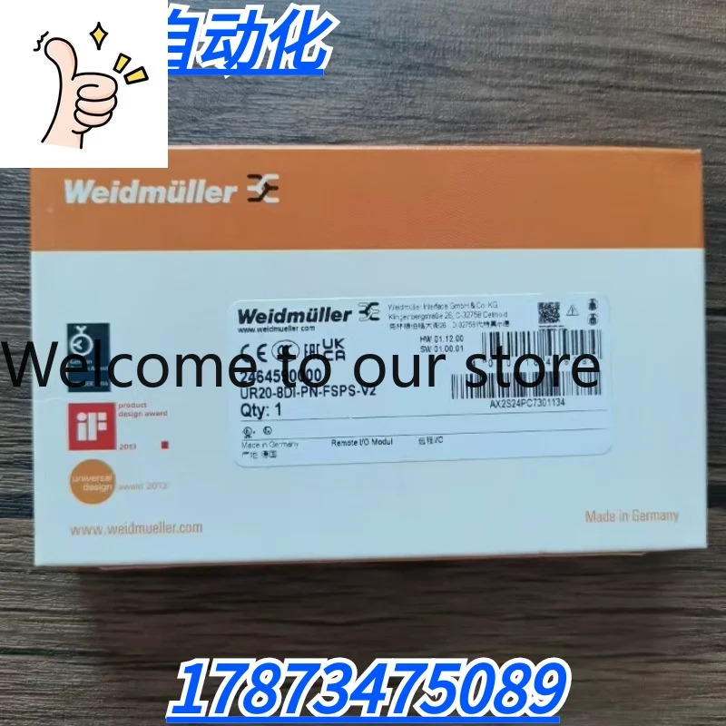Brand New Original Unopened, Weidmüller UR20-8DI-PN-FSPS-V2 2464590000 In Stock
Brand New Original Unopened, Weidmüller UR20-8DI-PN-FSPS-V2 2464590000 In Stock