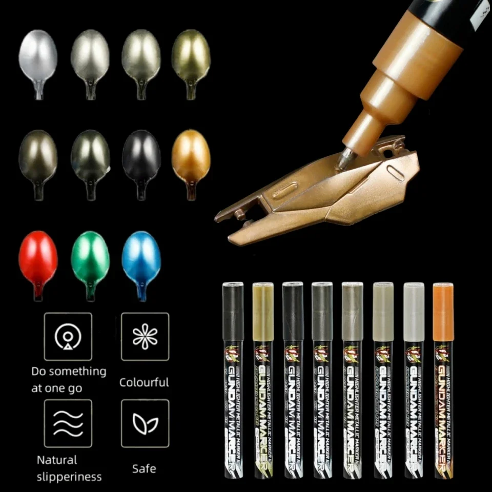 Metallic Markers Colouring Pens for Mech Painting Golden Paint Marker Pen Silvery Reflective Paint Model Marker Pen
Metallic Markers Colouring Pens for Mech Painting Golden Paint Marker Pen Silvery Reflective Paint Model Marker Pen