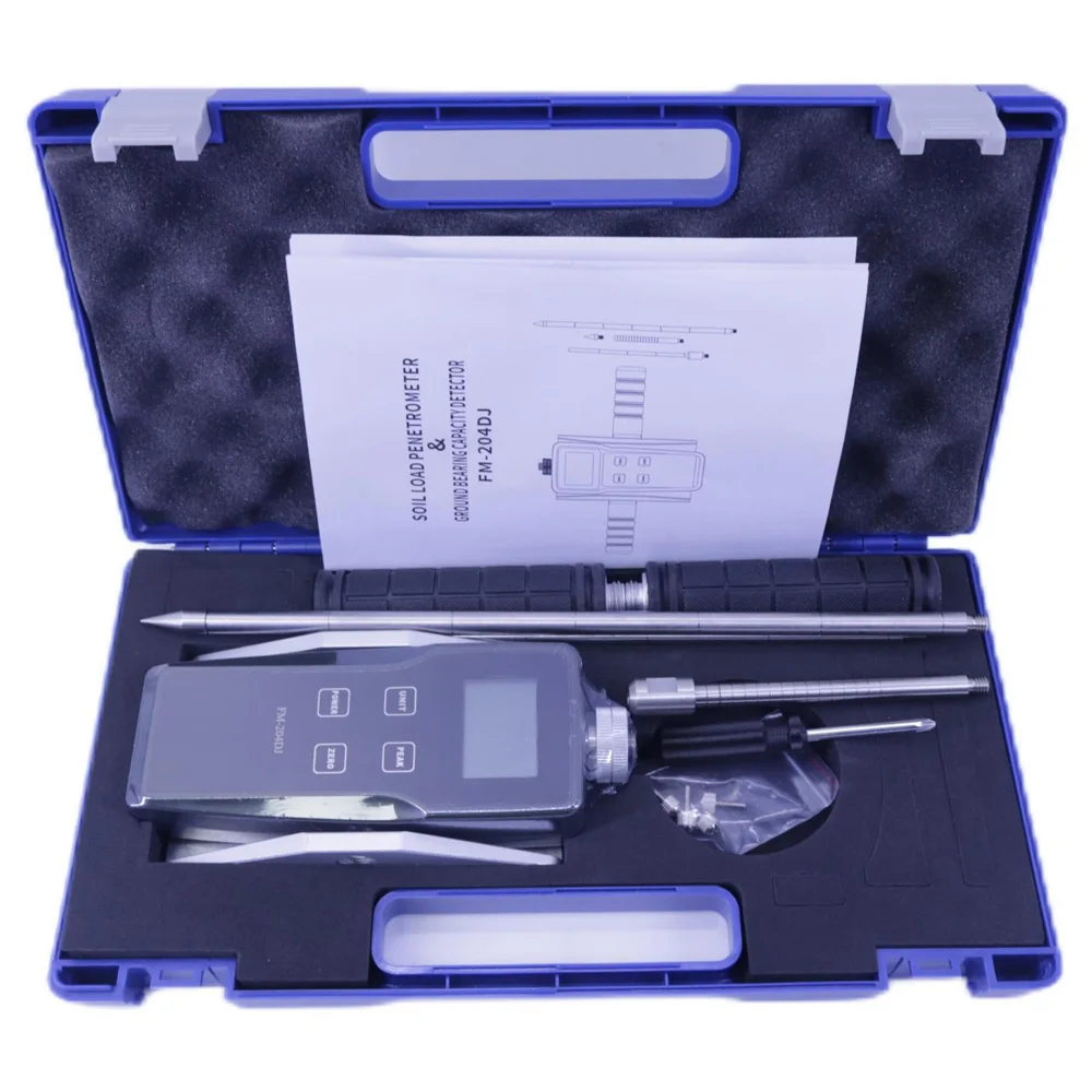 FM-204DJ Digital Ground Bearing Capacity Detector Soil Load Penetrometer 0kg-100kg (0N-1000N) Soil Density Tester
FM-204DJ Digital Ground Bearing Capacity Detector Soil Load Penetrometer 0kg-100kg (0N-1000N) Soil Density Tester