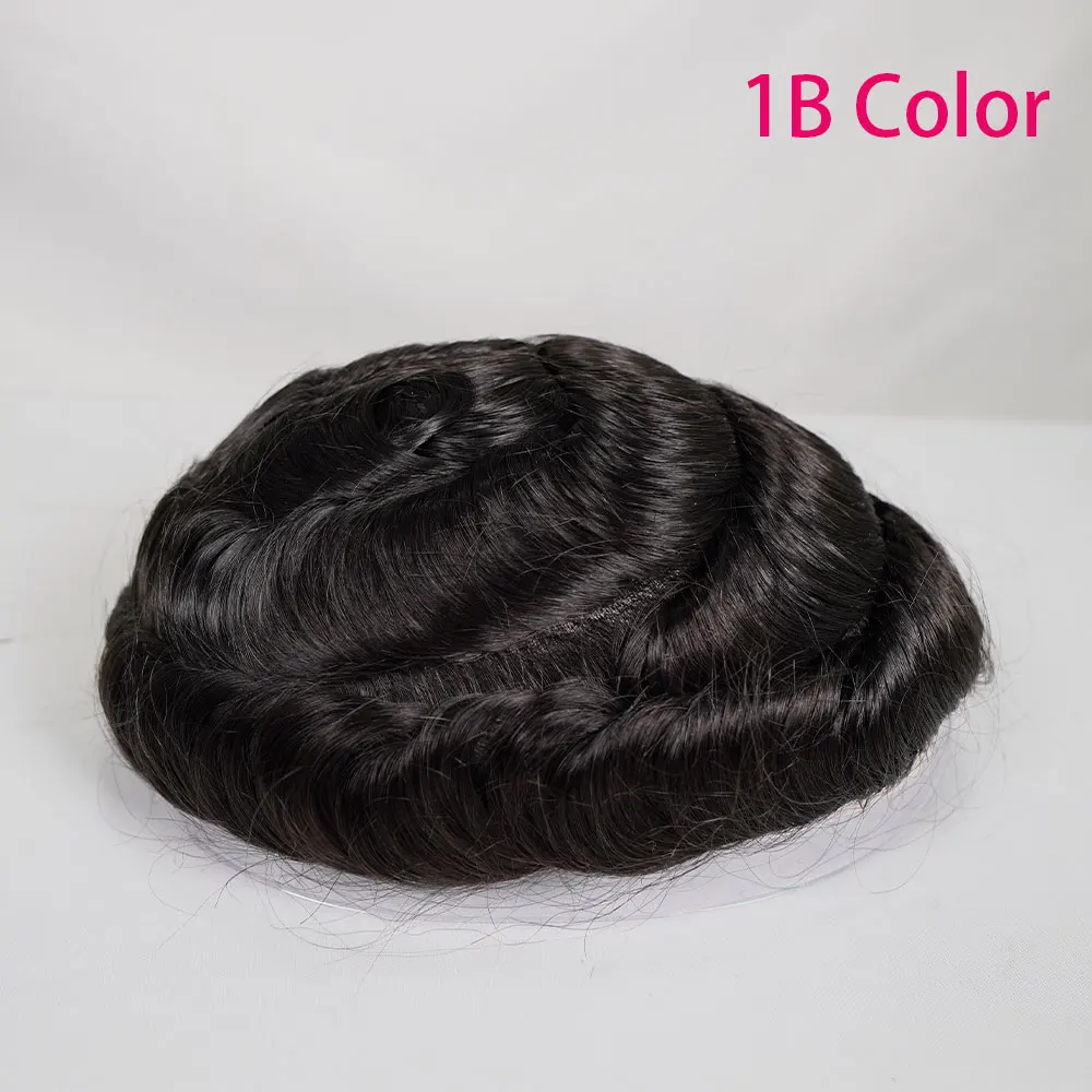 Durable Men's Hairpiece Human Hair Replacement Systems French Lace Front Fine Mono & Skin PU Around Natural Hairline Wavy 8X10
Durable Men's Hairpiece Human Hair Replacement Systems French Lace Front Fine Mono & Skin PU Around Natural Hairline Wavy 8X10