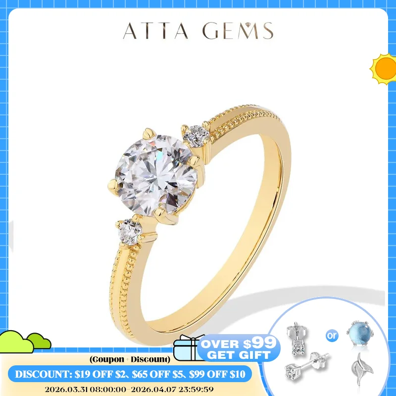 ATTAGEMS 2024 Solid 10K 14K 18K Au750 Gold Moissanite Diamond Rings Round Cut 1.06CTW for Women Engagement Wedding Jewelry Gifts
ATTAGEMS 2024 Solid 10K 14K 18K Au750 Gold Moissanite Diamond Rings Round Cut 1.06CTW for Women Engagement Wedding Jewelry Gifts